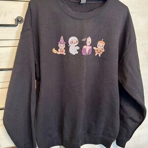 Black Sweatshirt with Cute Character Design